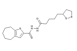N'-[5-(dithiolan-3-yl)pentanoyl]-5,6,7,8-tetrahydro-4H-cyclohepta[b]thiophene-2-carbohydrazide
