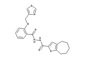 Image of N'-[2-(thiazol-4-ylmethoxy)benzoyl]-5,6,7,8-tetrahydro-4H-cyclohepta[b]thiophene-2-carbohydrazide