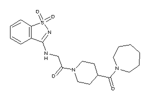 1-[4-(azepane-1-carbonyl)piperidino]-2-[(1,1-diketo-1,2-benzothiazol-3-yl)amino]ethanone