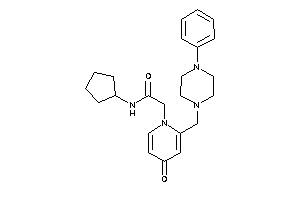 N-cyclopentyl-2-[4-keto-2-[(4-phenylpiperazino)methyl]-1-pyridyl]acetamide