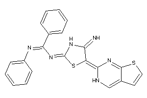 Image of N-[4-imino-5-(3H-thieno[2,3-d]pyrimidin-2-ylidene)thiazolidin-2-ylidene]-N'-phenyl-benzamidine