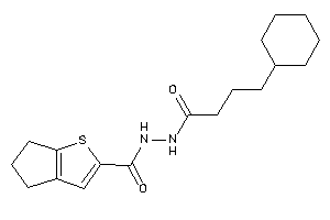 N'-(4-cyclohexylbutanoyl)-5,6-dihydro-4H-cyclopenta[b]thiophene-2-carbohydrazide