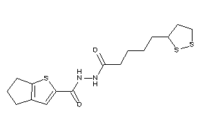 Image of N'-[5-(dithiolan-3-yl)pentanoyl]-5,6-dihydro-4H-cyclopenta[b]thiophene-2-carbohydrazide