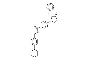 4-(3-benzyl-4-keto-thiazolidin-2-yl)-N-(4-piperidinobenzyl)benzamide