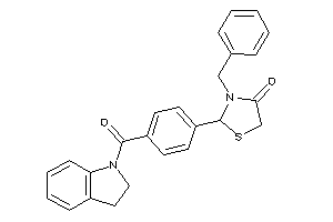 3-benzyl-2-[4-(indoline-1-carbonyl)phenyl]thiazolidin-4-one