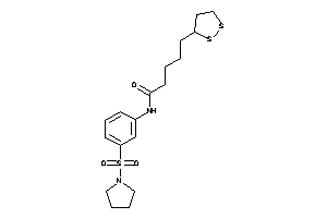 5-(dithiolan-3-yl)-N-(3-pyrrolidinosulfonylphenyl)valeramide