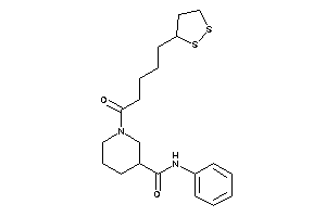 1-[5-(dithiolan-3-yl)pentanoyl]-N-phenyl-nipecotamide