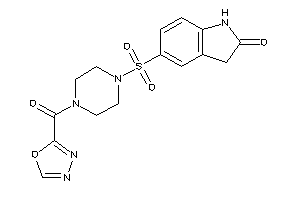 Image of 5-[4-(1,3,4-oxadiazole-2-carbonyl)piperazino]sulfonyloxindole