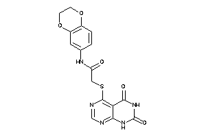 Image of N-(2,3-dihydro-1,4-benzodioxin-6-yl)-2-[(2,4-diketo-1H-pyrimido[4,5-d]pyrimidin-5-yl)thio]acetamide