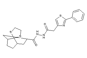 Image of N'-[2-(2-phenylthiazol-4-yl)acetyl]spiro[1,3-dithiolane-2,8'-bicyclo[3.2.1]octane]-3'-carbohydrazide