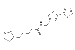 Image of 5-(dithiolan-3-yl)-N-[[2-(2-thienyl)oxazol-4-yl]methyl]valeramide