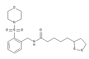 5-(dithiolan-3-yl)-N-(2-morpholinosulfonylbenzyl)valeramide