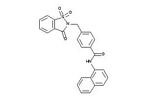 N-(1-naphthyl)-4-[(1,1,3-triketo-1,2-benzothiazol-2-yl)methyl]benzamide