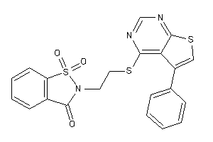 1,1-diketo-2-[2-[(5-phenylthieno[2,3-d]pyrimidin-4-yl)thio]ethyl]-1,2-benzothiazol-3-one