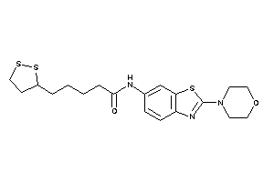 5-(dithiolan-3-yl)-N-(2-morpholino-1,3-benzothiazol-6-yl)valeramide