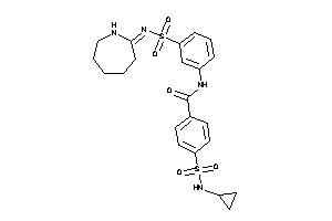 N-[3-(azepan-2-ylideneamino)sulfonylphenyl]-4-(cyclopropylsulfamoyl)benzamide