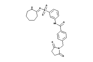 N-[3-(azepan-2-ylideneamino)sulfonylphenyl]-4-(succinimidomethyl)benzamide