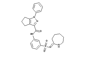 N-[3-(azepan-2-ylideneamino)sulfonylphenyl]-1-phenyl-5,6-dihydro-4H-cyclopenta[c]pyrazole-3-carboxamide