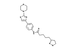 5-(dithiolan-3-yl)-N-[4-(2-morpholinothiazol-4-yl)phenyl]valeramide