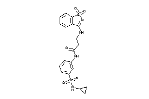 N-[3-(cyclopropylsulfamoyl)phenyl]-3-[(1,1-diketo-1,2-benzothiazol-3-yl)amino]propionamide