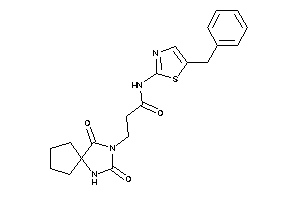 Image of N-(5-benzylthiazol-2-yl)-3-(2,4-diketo-1,3-diazaspiro[4.4]nonan-3-yl)propionamide