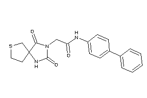 2-(2,4-diketo-7-thia-1,3-diazaspiro[4.4]nonan-3-yl)-N-(4-phenylphenyl)acetamide