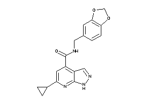 Image of 6-cyclopropyl-N-piperonyl-1H-pyrazolo[3,4-b]pyridine-4-carboxamide