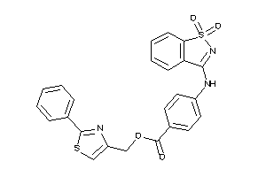 4-[(1,1-diketo-1,2-benzothiazol-3-yl)amino]benzoic Acid (2-phenylthiazol-4-yl)methyl Ester