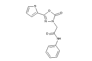 Image of 2-[2-keto-5-(2-thienyl)-1,3,4-oxadiazol-3-yl]-N-phenyl-acetamide