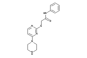Image of N-phenyl-2-[(4-piperazinopyrimidin-2-yl)thio]acetamide