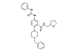 2-(4-benzylpiperidino)-5-(phenylcarbamoylamino)-N-(tetrahydrofurfuryl)benzamide