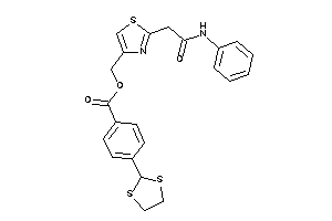 Image of 4-(1,3-dithiolan-2-yl)benzoic Acid [2-(2-anilino-2-keto-ethyl)thiazol-4-yl]methyl Ester