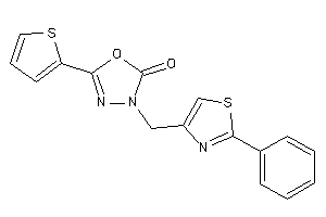 3-[(2-phenylthiazol-4-yl)methyl]-5-(2-thienyl)-1,3,4-oxadiazol-2-one