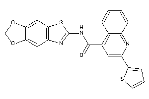 Image of N-([1,3]dioxolo[4,5-f][1,3]benzothiazol-6-yl)-2-(2-thienyl)cinchoninamide