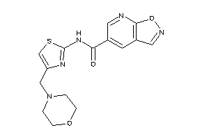 N-[4-(morpholinomethyl)thiazol-2-yl]isoxazolo[5,4-b]pyridine-5-carboxamide