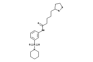 5-(dithiolan-3-yl)-N-(3-piperidinosulfonylphenyl)valeramide