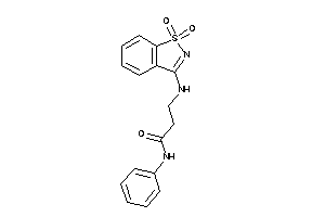 3-[(1,1-diketo-1,2-benzothiazol-3-yl)amino]-N-phenyl-propionamide