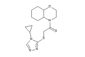 1-(2,3,4a,5,6,7,8,8a-octahydrobenzo[b][1,4]oxazin-4-yl)-2-[(4-cyclopropyl-1,2,4-triazol-3-yl)thio]ethanone