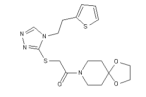 1-(1,4-dioxa-8-azaspiro[4.5]decan-8-yl)-2-[[4-[2-(2-thienyl)ethyl]-1,2,4-triazol-3-yl]thio]ethanone