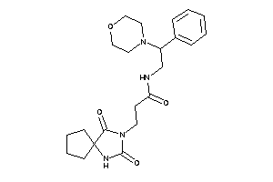 3-(2,4-diketo-1,3-diazaspiro[4.4]nonan-3-yl)-N-(2-morpholino-2-phenyl-ethyl)propionamide