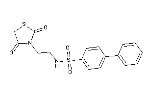 N-[2-(2,4-diketothiazolidin-3-yl)ethyl]-4-phenyl-benzenesulfonamide