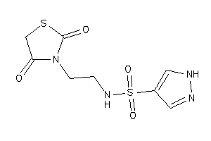 Image of N-[2-(2,4-diketothiazolidin-3-yl)ethyl]-1H-pyrazole-4-sulfonamide