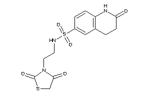 N-[2-(2,4-diketothiazolidin-3-yl)ethyl]-2-keto-3,4-dihydro-1H-quinoline-6-sulfonamide