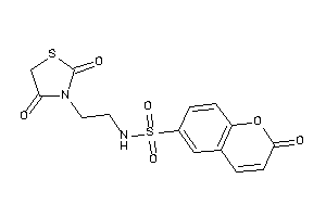 N-[2-(2,4-diketothiazolidin-3-yl)ethyl]-2-keto-chromene-6-sulfonamide