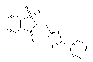 1,1-diketo-2-[(3-phenyl-1,2,4-oxadiazol-5-yl)methyl]-1,2-benzothiazol-3-one