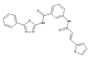 Image of N-(5-phenyl-1,3,4-thiadiazol-2-yl)-3-[[3-(2-thienyl)acryloyl]amino]benzamide