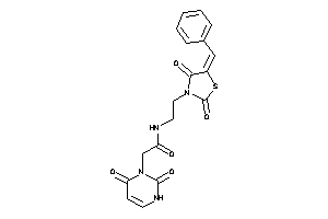 N-[2-(5-benzal-2,4-diketo-thiazolidin-3-yl)ethyl]-2-(2,4-diketo-1H-pyrimidin-3-yl)acetamide