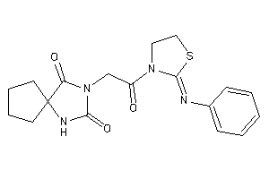 3-[2-keto-2-(2-phenyliminothiazolidin-3-yl)ethyl]-1,3-diazaspiro[4.4]nonane-2,4-quinone