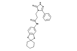 3-(3-phenyl-5-thioxo-1H-1,2,4-triazol-4-yl)-N-spiro[1,3-benzodioxole-2,1'-cyclohexane]-5-yl-propionamide