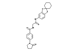 4-(2-ketopyrrolidino)-N-[2-keto-2-(spiro[1,3-benzodioxole-2,1'-cyclohexane]-5-ylamino)ethyl]benzamide